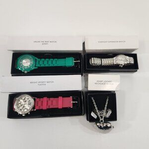 Avon Watch Lot Unlike the Rest Bright Sporty Heart Locket Everyday Expansion NEW